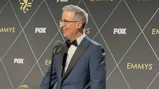 John Oliver (Best Variety Script Series and Writing, Last Week Tonight) Emmys 2023 backstage