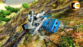 GTA 4 Cliff Drops Crashes with Real Cars mods Ep. 90 | Odycrash