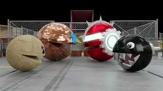 Granite Pacman vs Monster Pacman - Epic Battle