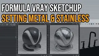 cara basic setting metal vray sketchup