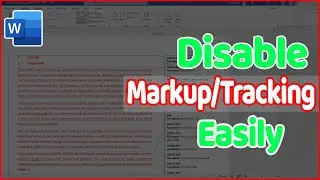 How to Turn Off Track Changes or Disable Markup in Word Document Easily In 2023.