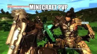 Metal Gear Rising, but it's PVP in Minecraft