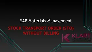 SAP MM Tutorials - 16 | STO without billing