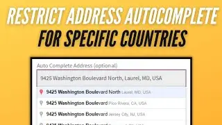 How to Restrict Address Autocomplete for Specific Countries