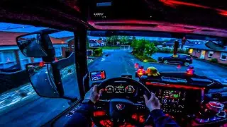 ASMR 🇩🇰 POV Truck Driving Scania R500 | Denmark Local Trip, Morning Drive | 4k HD |