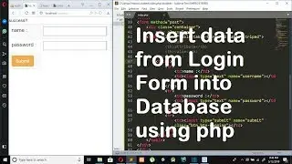 Insert data into database which is coming from "Login Form" in php  |  PHP Tutorial ..