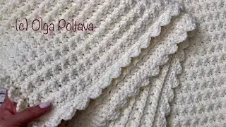 How to Crochet Beginner Baby Blanket, Easy Baby Blanket Crochet Video Tutorial