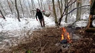 3 Day Adventure in a Snowstorm with a Tent Shelter, Jungle Survival Shelter