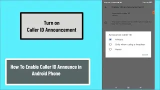 How Enable Caller Id Announcement In Android | How Turn on Caller Id Announcement