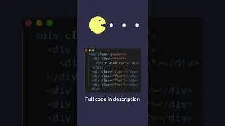 Pacman CSS Animation | Pac-man | HTML CSS #shorts #coding