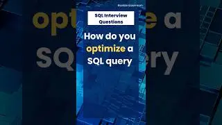 How do you optimize a SQL query? #sql #sqlinterviewquestions #sqlforbeginners #sqltips #sqltutorial