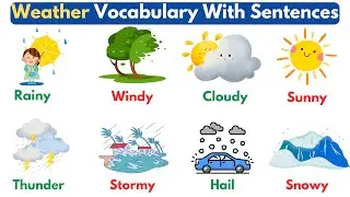 Weather Vocabulary In English | Daily Use English Words | Vocabulary With Sentences