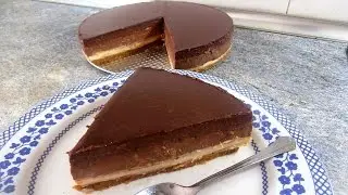 TRIPLE CHOCOLATE MOUSSE CAKE -  Tasty and easy food dessert recipes for dinner to make at home