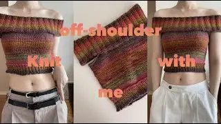 🪸 How To Knit: Off Shoulder Top | FREE PATTERN | ★☆☆