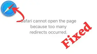 Fix safari cannot open the page because too many redirects occurred |Safari not working |iPhone/iPad