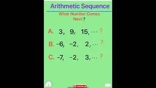 📌➡️ WHAT NUMBER COMES NEXT❓Arithmetic Sequence ❗️#fun #math #for #you #youtubeshorts ❗️❗️❗️📌