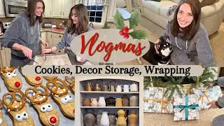 Vlogmas 2023 | Bake Christmas Cookies, See My Decor Storage, Wrap Gifts + More