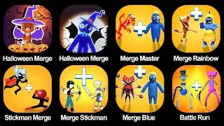 Halloween Merge Blue Monster, Halloween Merge Rainbow Friend, Merge Master Monters Fusion, Merge Rai