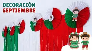 🟢Adornos fáciles de papel para el 15 de septiembre 🔴 Decoración para fiestas patrias😍