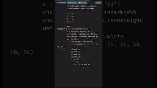 How to Use Python in HTML Canvas  | HTML5 Canvas Tutorial #shorts #coding #JavaScript