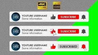 Personalized subscribe button with channel name & Like, Bell