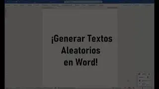 ¿Cómo Generar Textos Aleatorios en Word?