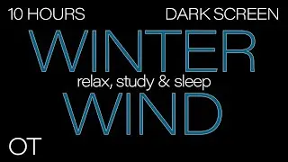 Winter Wind Black Screen Sleep Sounds | Relaxing | Studying | DARK SCREEN | Real Storm Sounds