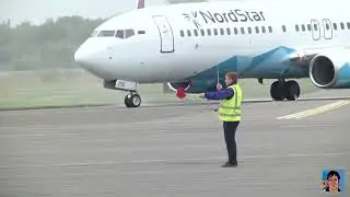Посадка самолёта компании NordStar в Кургане