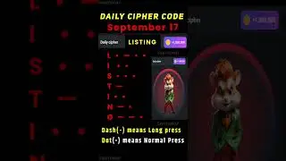 Daily cipher hamster kombat today | 17 September hamster kombat daily cipher combo | 5 million coins