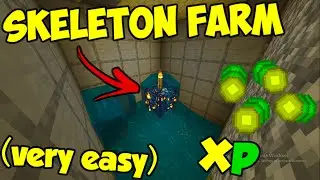 How To Make An EASY SKELETON XP FARM In Minecraft: Bedrock Edition!