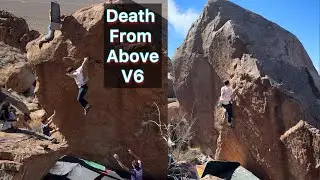 Death From Above V6 (6C+) • Keyhole Canyon Bouldering (NV)