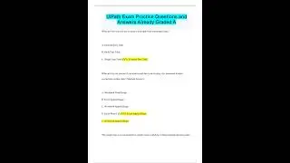 UIPath Exam Practice Questions and Answers Already Graded A
