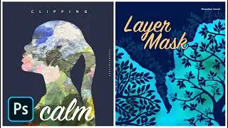 Clipping mask & Layer Mask Difference in Photoshop | Color Range, Ripple | Graphic Design E1