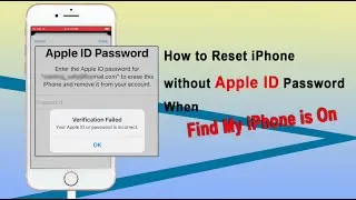 How to Factory Reset iPhone without Apple ID Password When Find My iPhone is On