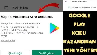 Bedava Google Play Kodu Alma 5 Dakikada 150₺ Google Play Kodu  Kazanmak