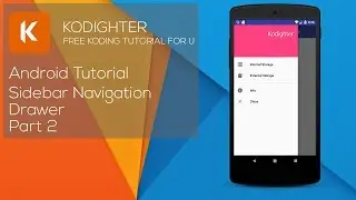 Android Studio Tutorial - Sidebar Navigation Drawer Part 2