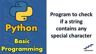 Program to check if a string contains any special character