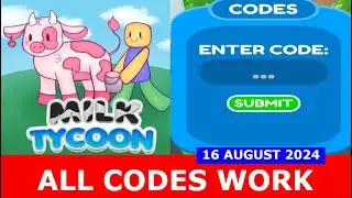 *ALL CODES* 🐮Milk Tycoon ROBLOX | AUGUST 16, 2024