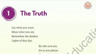 CLASS 5TH ||ENGLISH || CHAPTER 1|| THE TRUTH POEM