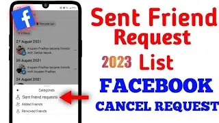 How To See Facebook Sent Friend Request List | How To Cancel Sent Friend Request On Facebook (2023)