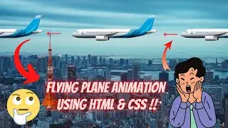 ✈️ AIRPLANE Moving Animation | CSS and HTML | Flying Airplane Animation | Airplane flying in the sky