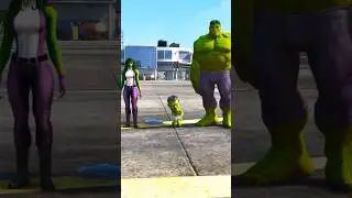 RANDOM BABY HULK VS SPIDERMAN BATTLE #shorts #gta5