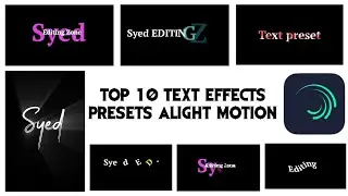 Top 10 text animation effect | Alight motion text effect xml | Top ten xml