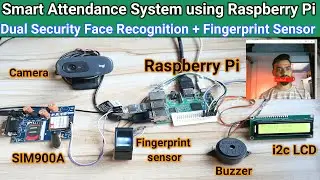 Smart Attendance System using Raspberry Pi |  Dual Security Face Recognition + Fingerprint Sensor