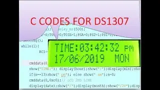 C CODES FOR DS1307||C CODES EXPLAINATION FOR DS1307 RTC AND PIC16F887|| I2C APPLICATION