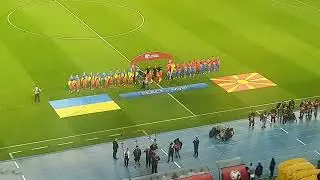 North Macedonia vs Ukraine (National Anthem of Ukraine) (European Qualifiers)