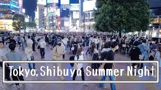 Shibuya Night Walk, Summer Night Crowded metropolis streets, Tokyo Japan, Aug 2022｜4K 60fps 渋谷 東京