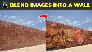 How to transform an any image painted on a brick wall - Photoshop Tutorial