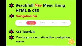 How To Make Animated Navigation Menu Design Using HTML And CSS