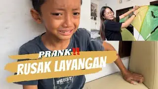 PRANK ‼️ RUSAKIN LAYANGAN ADIK MARAH BESAR😱